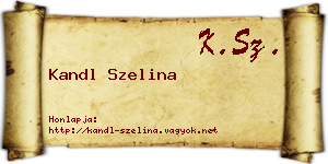 Kandl Szelina névjegykártya
